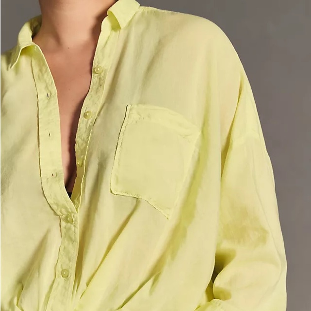 Anthropologie Pilcro Front Twist Button Up Blouse NWT